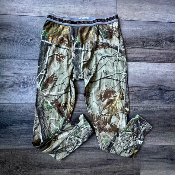 Under Armour XXL Camo Insulated Base Layer Pants Warm Hunt Hike Realtree - Picture 1 of 7